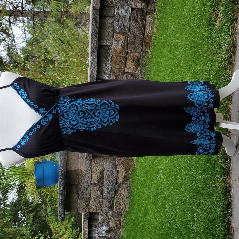 INC dress, black small, gorgeous embroidery detail